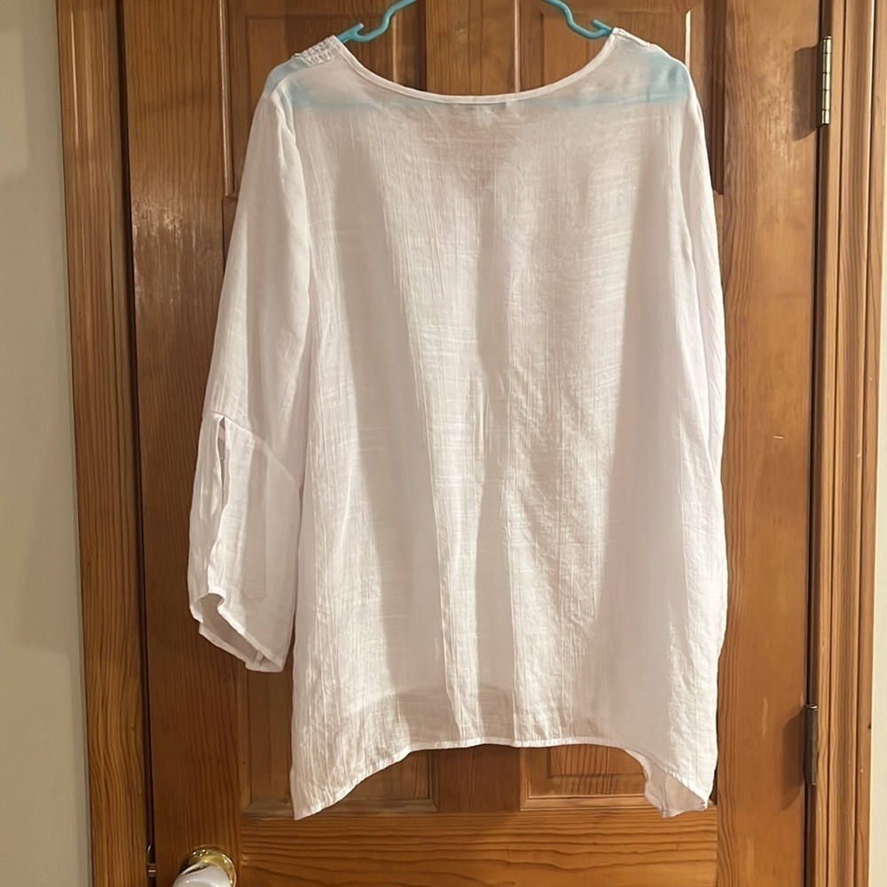 Fundamental things Lacey white blouse size Xlarge . - Picture 5 of 8